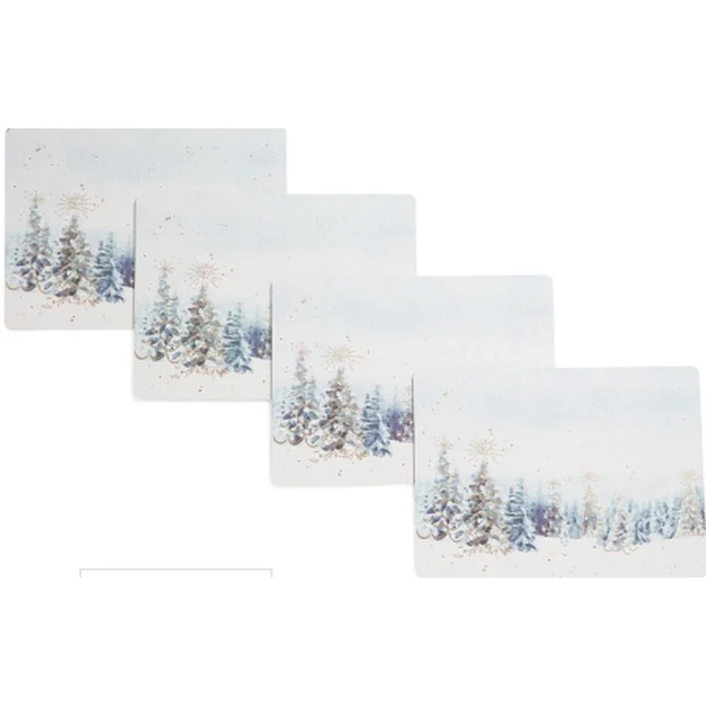 Set of 4 Hard Placemats w/Cork Back(12